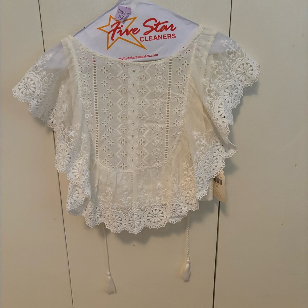 White Lace Crop Top